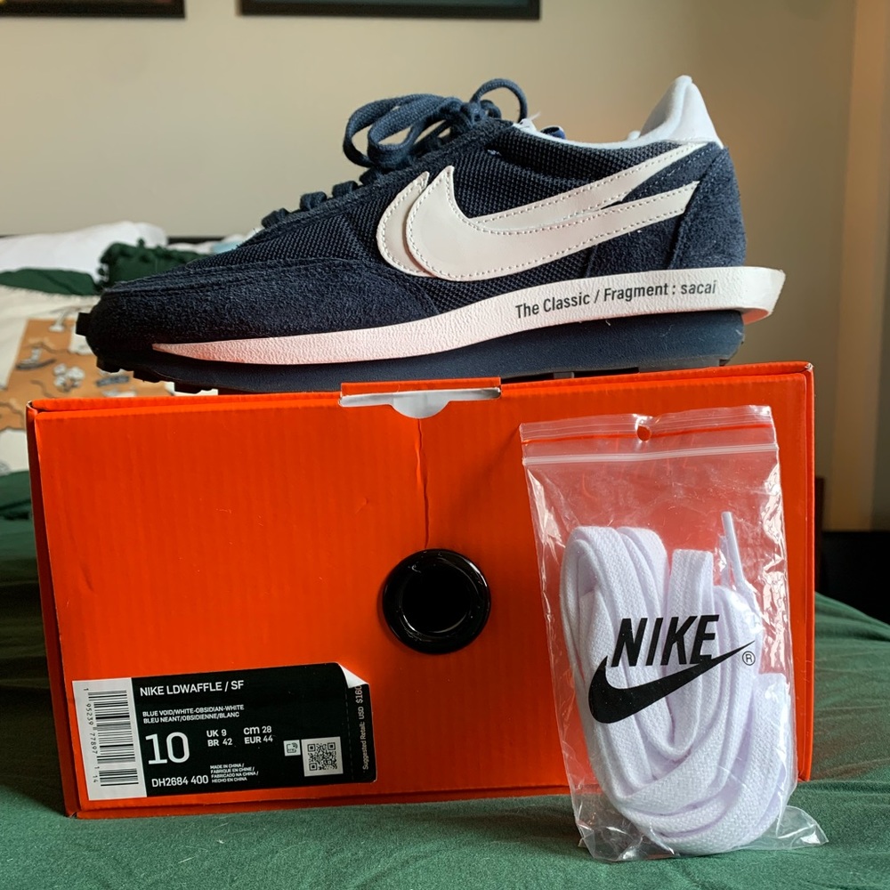 NIKE X SACAI X FRAGMENT LDWaffle SF “Blue Void”